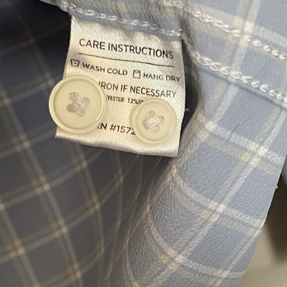 Mizzen Main Classic Fit Button Down Plaid Check Shirt Office Preppy Size Medium - Picture 3 of 5